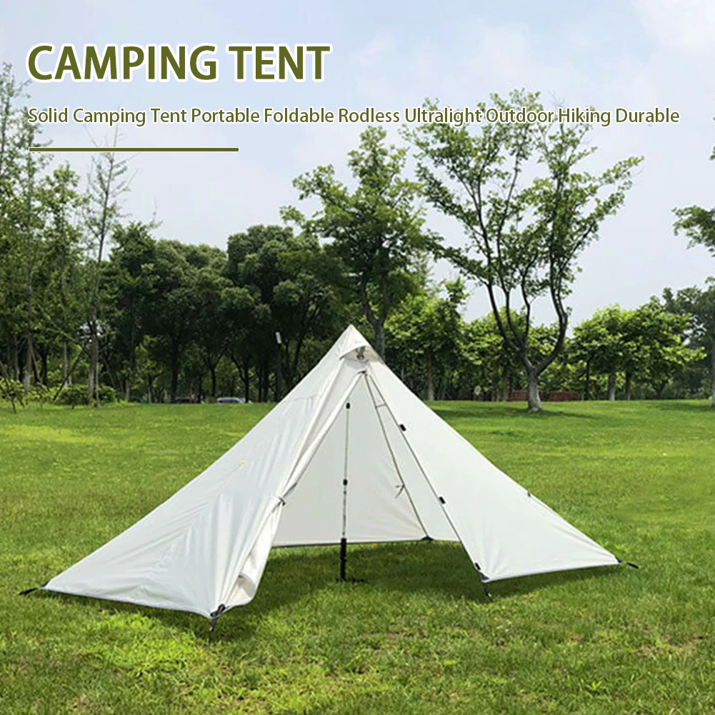 Cheap Goat Tents Solid 2 Person Travel Camping Tent Professional Fishing Outdoor Hiking Portable Foldable Durable Rodless Ultralight Windproof   